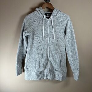 Under‎ Armour Womens Gray Full Zip Hoodie Activewear Jacket Small